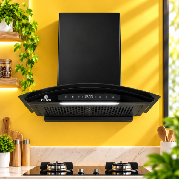 FULTON 60 CM Curve Shape Kitchen Chimney | 1650 CMH BLDC
